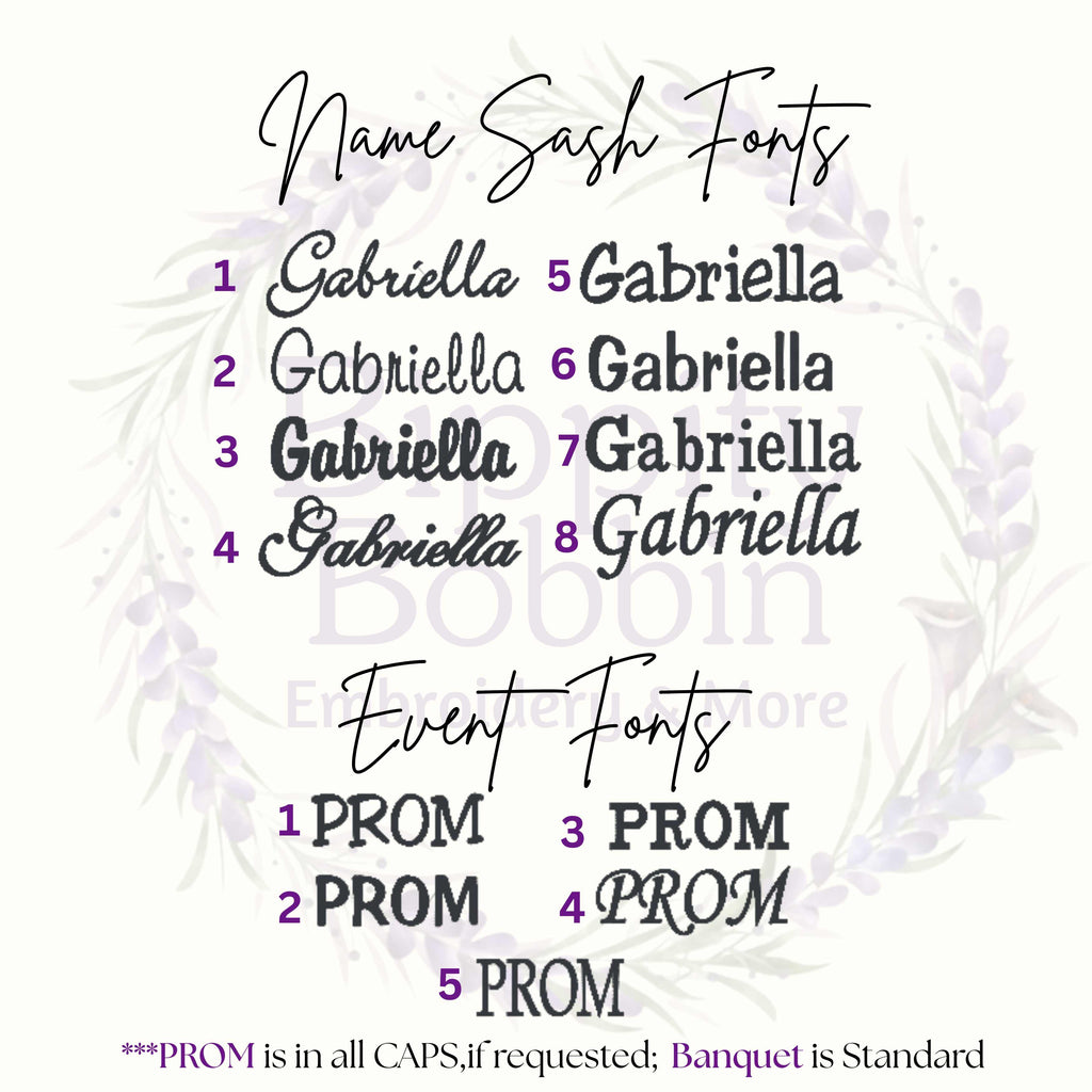 Personalized Bouquet Sash
